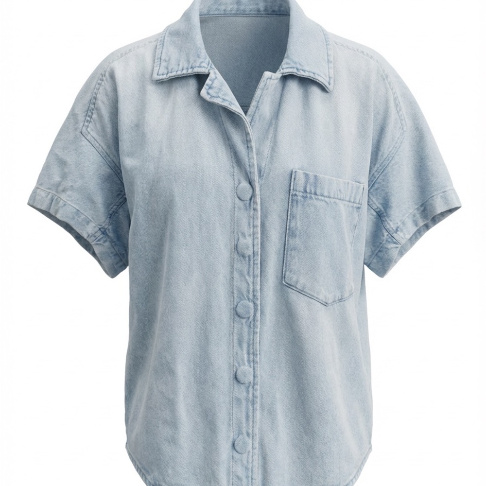 Pistola Light Blue Denim Top
